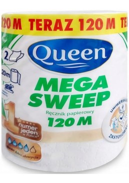Бумажные полотенца Queen Mega Sweep, 120 м
